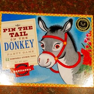 Party game pin the tail on the donkey